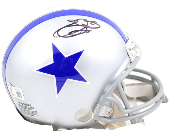 Emmitt Smith Autographed Dallas Cowboys 64-66 Mini Helmet-Beckett W Hologram *Black Image 1