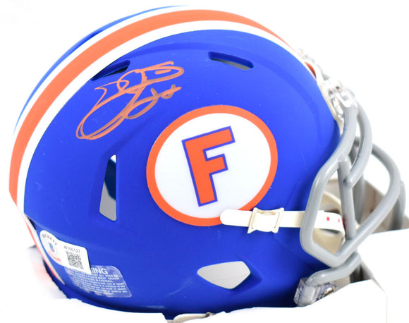 Emmitt Smith Autographed Florida Gators Blue Speed Mini Helmet- Beckett W Hologram *Orange Image 1