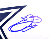 Emmitt Smith Autographed F/S Dallas Cowboys Flat White Speed Authentic Helmet- Beckett W Hologram *Blue Image 2