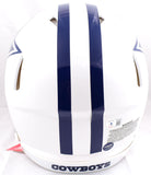 Emmitt Smith Autographed F/S Dallas Cowboys Flat White Speed Authentic Helmet- Beckett W Hologram *Blue Image 3