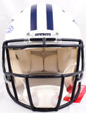 Emmitt Smith Autographed F/S Dallas Cowboys Flat White Speed Authentic Helmet- Beckett W Hologram *Blue Image 4