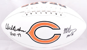 Mike Singletary Dick Butkus Autographed Chicago Bears Logo Football w/ HOF- Beckett W Hologram Image 1