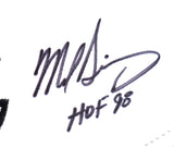 Mike Singletary Dick Butkus Autographed Chicago Bears Logo Football w/ HOF- Beckett W Hologram Image 2