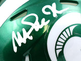 Magic Johnson Autographed Michigan State Spartans Flash Speed Mini Helmet - Beckett W Hologram *White Image 2