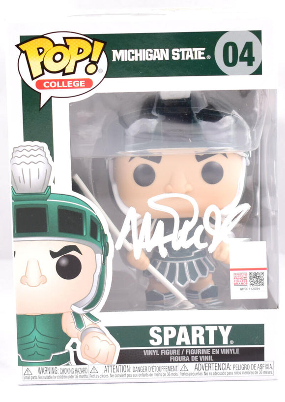Magic Johnson Autographed Michigan State Sparty Funko Pop #04- Beckett W Hologram *White Image 1
