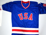 1980 Miracle On Ice Team USA Autographed Blue Jersey W/19 Signatures- Beckett W Hologram *Black Image 4