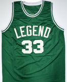 Larry Bird Autographed Green Pro Style Basketball Jersey-Beckett W Hologram *Black *L Image 3