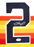 Jose Altuve Autographed Houston Astros Rainbow Nike Jersey- JSA W *Silver Image 2