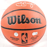 Larry Bird Magic Johnson Autographed Official NBA Wilson Basketball-Beckett W Hologram *Silver Image 4