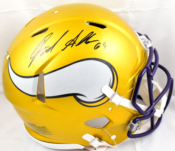 Jared Allen Autographed Minnesota Vikings F/S Flash Speed Authentic Helmet-Beckett W Hologram *Silver Image 1