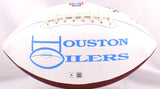 Warren Moon Autographed Houston Oilers Logo Football w/HOF #2- Beckett W Hologram *Black Image 3