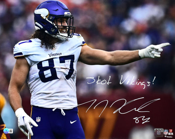 TJ Hockenson Autographed Vikings 16x20 Close Up Photo w/Skol Vikings-B –  The Jersey Source