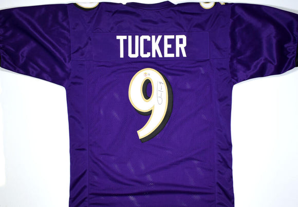 Justin Tucker Autographed Purple Pro Style Jersey - Beckett W Hologram –  The Jersey Source