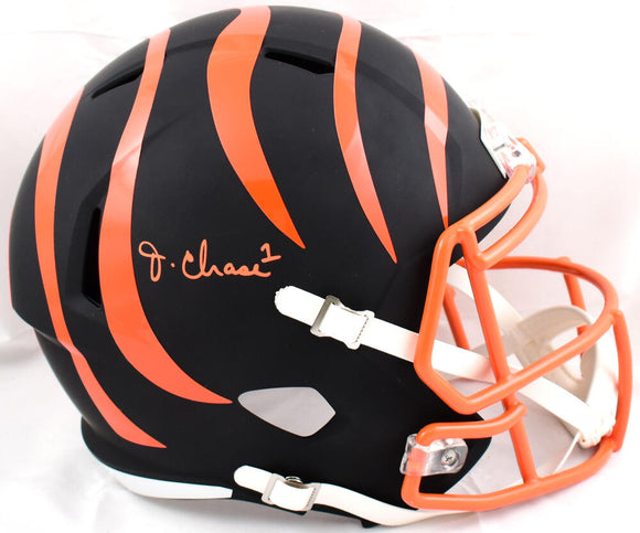 Tee Higgins Signed Cincinnati Bengals F/s Lunar Eclipse Speed Rep Helmet  Beckett