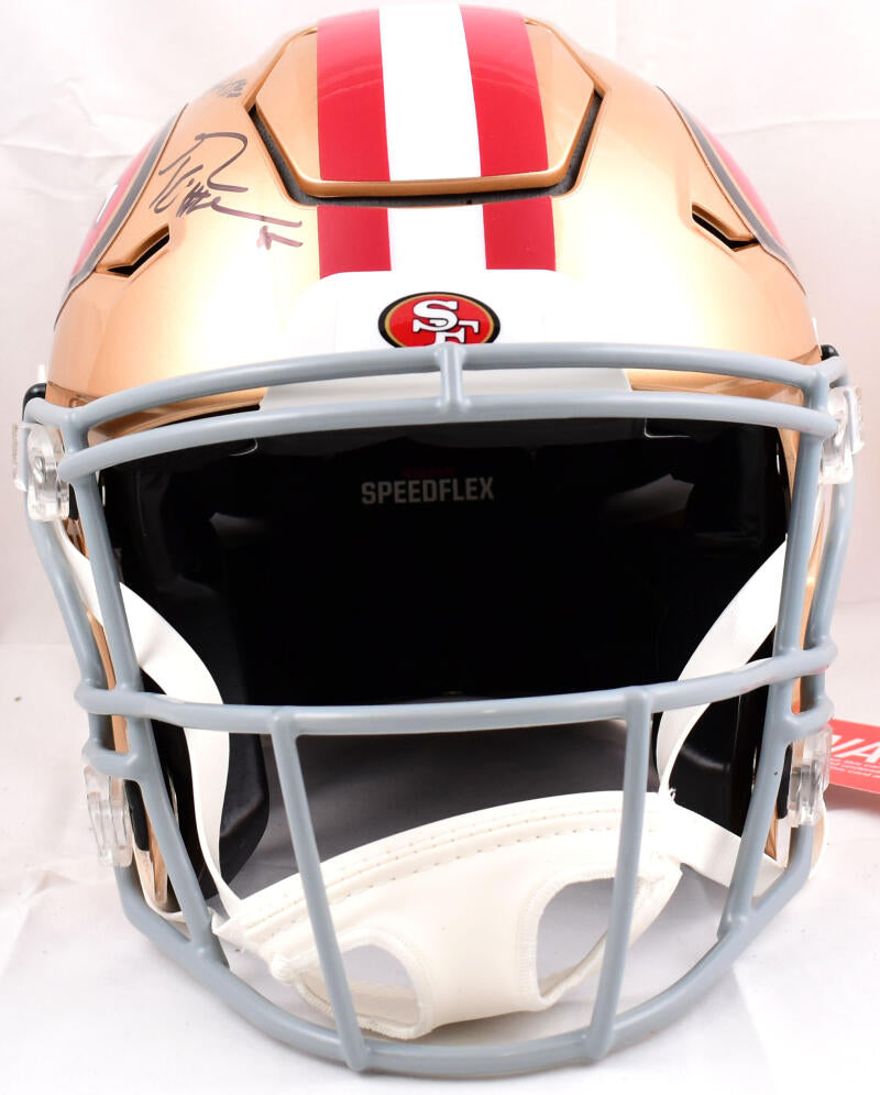 49ers George Kittle Signed Lunar Full Size Speed Rep Helmet BAS Witnessed