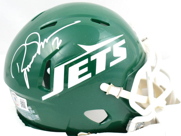 Boomer Esiason Autographed Jets 78-89 Speed Mini Helmet-Beckett W