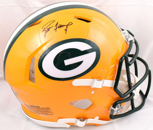 Brett Favre Autographed Packers F/S Speed Authentic Helmet-Beckett Hologram *Black Image 1