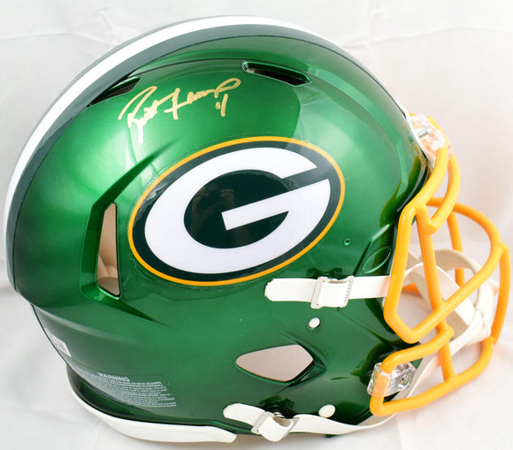 Brett Favre Autographed Packers F/S Flash Speed Authentic Helmet-Beckett Hologram *Gold Image 1