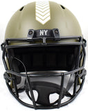 Michael Strahan Autographed New York Giants F/S Salute to Service Speed Helmet-Beckett W Hologram *White Image 4