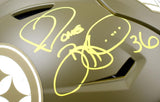 Jerome Bettis Autographed Pittsburgh Steelers F/S Salute to Service Speed Flex Helmet-Beckett W Hologram *Yellow Image 2