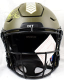 Jerome Bettis Autographed Pittsburgh Steelers F/S Salute to Service Speed Flex Helmet-Beckett W Hologram *Yellow Image 4