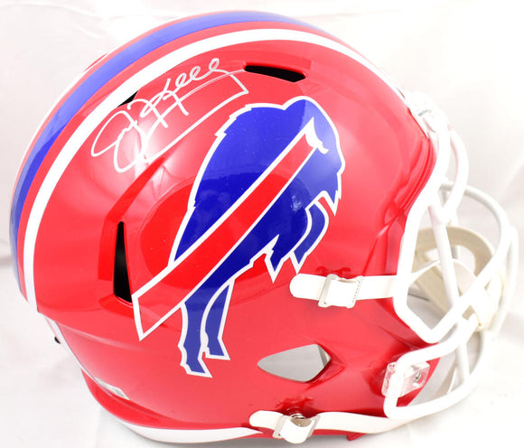Jim Kelly Autographed Buffalo Bills F/S 87-01 Speed Helmet-Beckett W Hologram *Silver Image 1