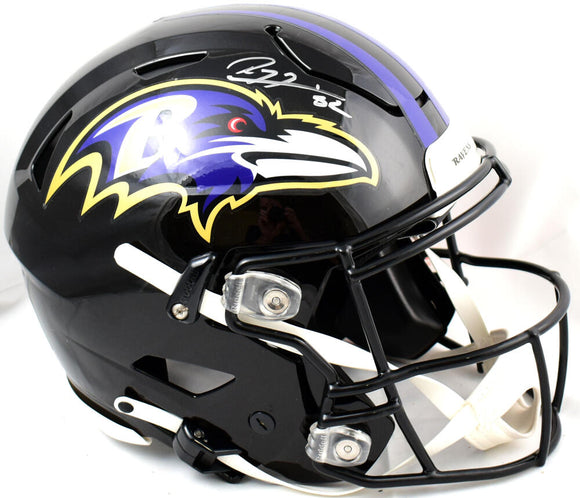 Ray Lewis Autographed Baltimore Ravens F/S Speed Flex Helmet- Beckett W Hologram *Silver Image 1
