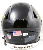 Ray Lewis Autographed Baltimore Ravens F/S Speed Flex Helmet- Beckett W Hologram *Silver Image 3