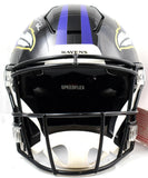 Ray Lewis Autographed Baltimore Ravens F/S Speed Flex Helmet- Beckett W Hologram *Silver Image 4