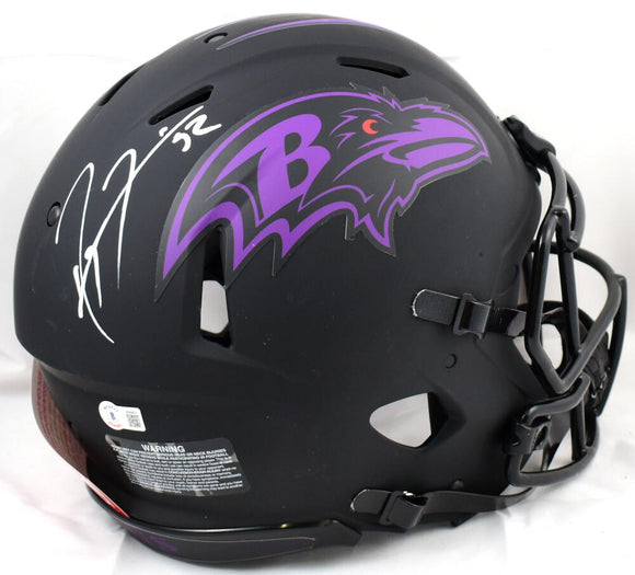 Ray Lewis Autographed Ravens F/S Eclipse Speed Authentic Helmet-Beckett W Hologram *White Image 1