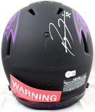Ray Lewis Autographed Ravens F/S Eclipse Speed Authentic Helmet-Beckett W Hologram *White Image 3