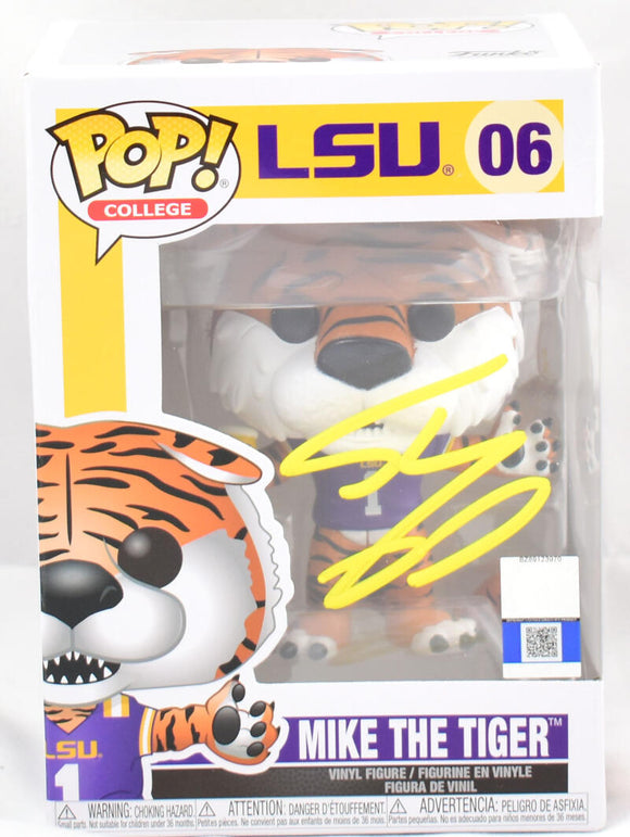 Shaquille O'Neal Autographed LSU Funko Pop Figurine 06-Beckett W Hologram *Yellow Image 1