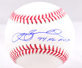 Jeff Bagwell Autographed Rawlings OML Baseball w/ 94 NL MVP - Tristar *Blue Image 1