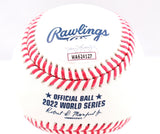 Chas McCormick Autographed Rawlings OML 2022 WS Baseball w/WS Champs- JSA W *Blue Image 2