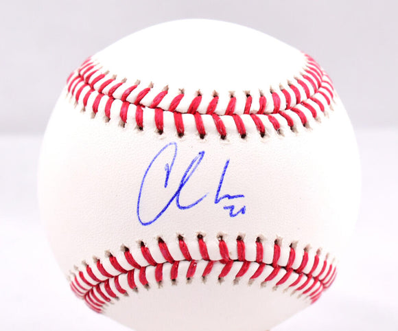Chas McCormick Autographed Rawlings OML 2022 WS Baseball - JSA W *Blue Image 1
