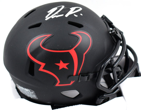 Dameon Pierce Autographed Houston Texans Eclipse Speed Mini Helmet- Tristar *Silver Image 1