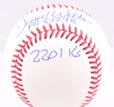 David Wells Autographed Rawlings OML Baseball w/ 3 Stats - Beckett W Hologram *Blue Image 2