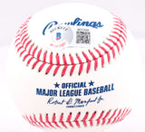 David Wells Autographed Rawlings OML Baseball w/ 3 Stats - Beckett W Hologram *Blue Image 4