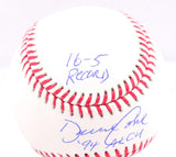 David Cone Autographed Rawlings OML Baseball w/ 3 Stats - Beckett W Hologram *Blue Image 3