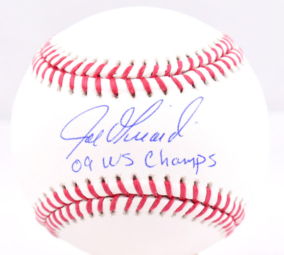 Joe Girardi Autographed Rawlings OML Baseball 09 WS Champs - Beckett W Hologram *Blue Image 1