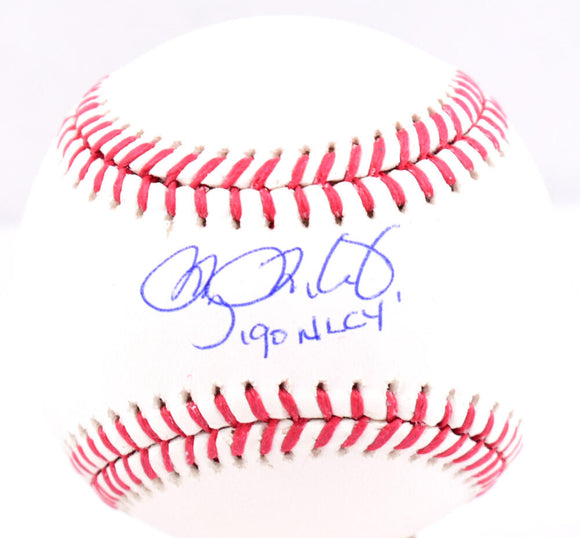 Doug Drabek Autographed Rawlings OML Baseball w/ 90 NLCY - Beckett W Hologram *Blue Image 1