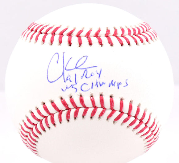 Chuck Knoblauch Autographed Rawlings OML Baseball w/91 ROY WS Champs- Beckett W Hologram *Blue Image 1