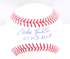 Mike Lowell Autographed Rawlings OML Baseball w/ 07 WS MVP- Beckett W Hologram *Blue Image 1