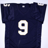 Tony Rice Autographed Navy Blue College Style Jersey w/Natl Champs- Beckett Hologram *Black Image 3