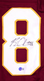 Brian Orakpo Autographed Maroon Pro Style Jersey- Beckett Hologram *Black Image 2