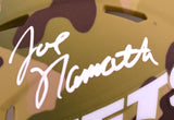 Joe Namath Autographed New York Jets Camo Speed Mini Helmet-Beckett W Hologram *White *Stacked  Image 2