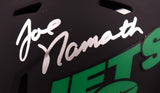 Joe Namath Autographed New York Jets Eclipse Speed Mini Helmet-Beckett W Hologram *Silver Image 2