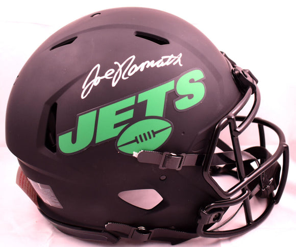 Joe Namath Autographed New York Jets F/S Eclipse Speed Authentic Helmet- Beckett W Hologram *Silver Image 1