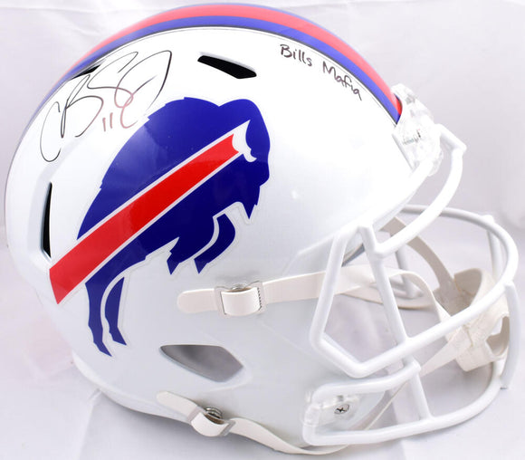 Cole Beasley Autographed Buffalo Bills F/S 2021 Speed Helmet w/Bills Mafia -Beckett W Hologram *Black Image 1