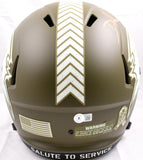Devin White Signed Tampa Bay Buccaneers F/S Salute to Service Speed Helmet-Beckett W Hologram *Orange Image 3